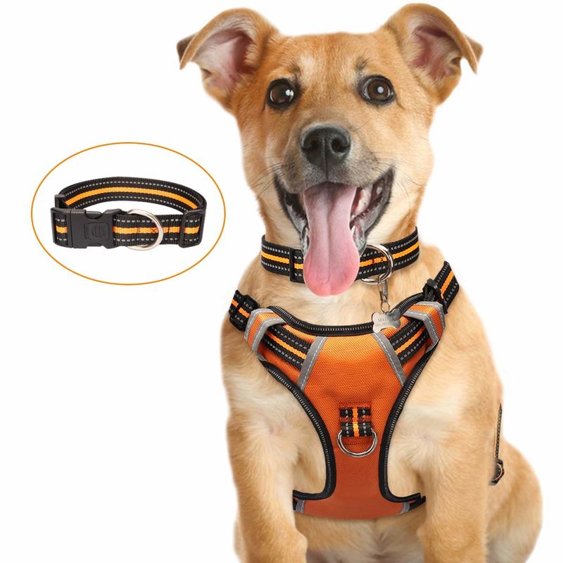 Sturdy Handle Nylon Dog Harness Adjustable Reflective Oxford Outdoor Vest